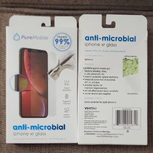Anti-Microbial iPhone XR Glass Screen Protector - Red